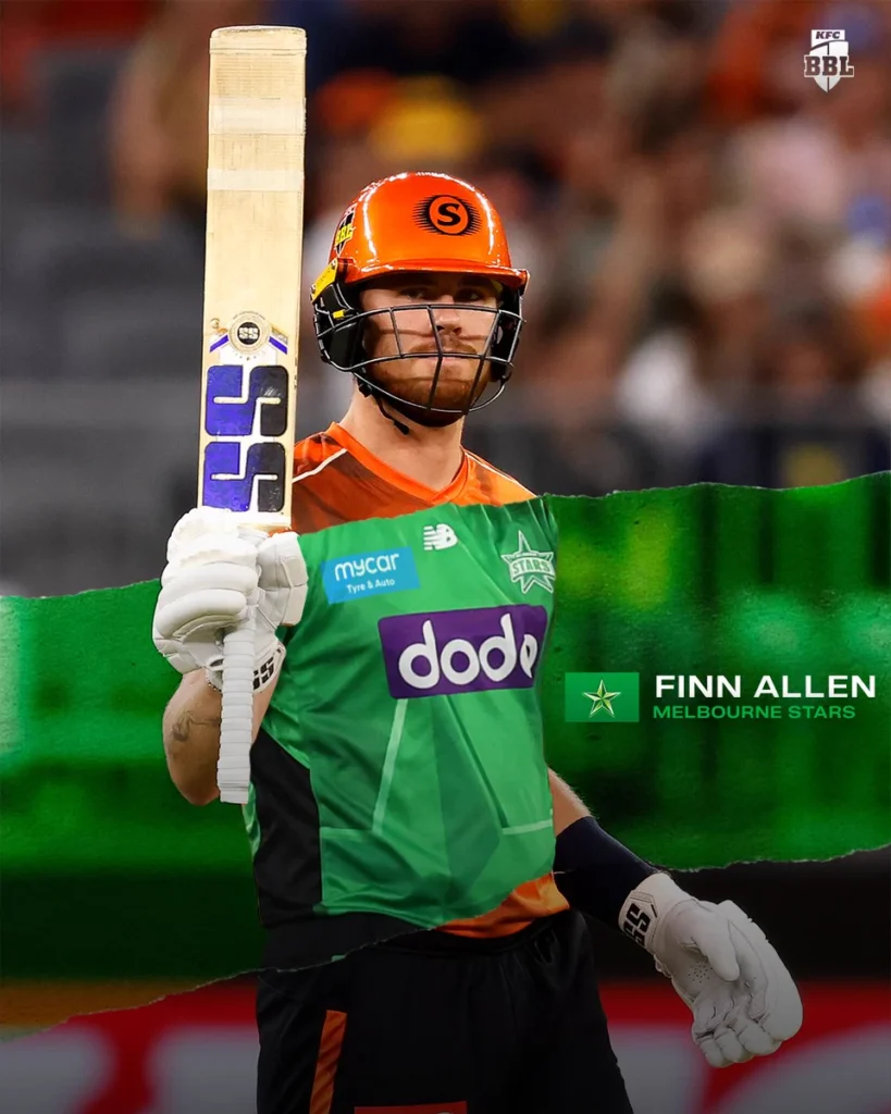 Finn Allen joins Melbourne Stars after finishing BBL|15 as the tournament’s leading run-scorer.The New Zealand opener scored 466 runs for Perth Scorchers at an average of 42.36. His season included a 53-ball century before he helped Perth win a sixth Big Bash title.Allen has signed a three-year contract that keeps him at the Stars through BBL|18. His arrival gives Melbourne the option of pairing the BBL|15 leading run-scorer with Sam Harper, the BBL|15 Player of the Tournament.Allen and Harper scored 847 BBL|15 runs between them. That creates a stronger opening combination without forcing Marcus Stoinis or Glenn Maxwell to take all the responsibility for setting the scoring rate.